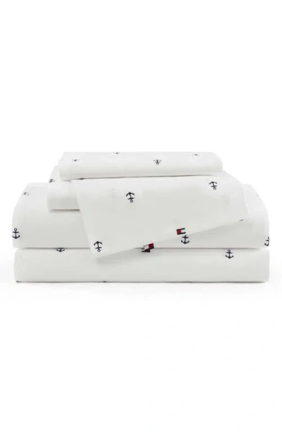 TOMMY HILFIGER TOMMY HILFIGER ANCHOR & FLAG COTTON PERCALE SHEET SET