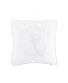 Tommy Hilfiger Anchor With Rope Cotton Canvas Decorative Pillow In White