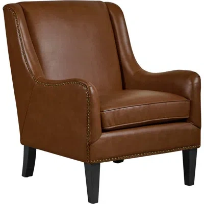 Tommy Hilfiger Andover Leather Accent Chair In Brown