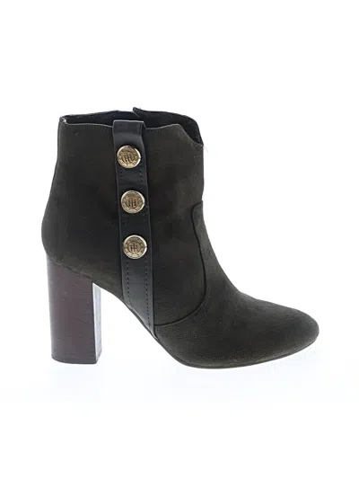 Pre-owned Tommy Hilfiger Ankle Boots In Green
