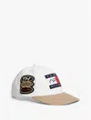 Tommy Hilfiger Mens Ecru F1 Movie Embroidered Cotton Cap In White