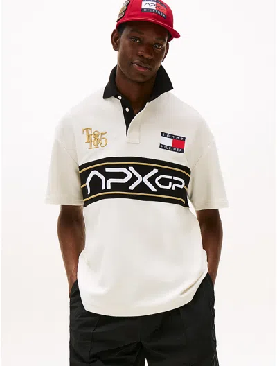 Tommy Hilfiger Apxgp Collection Graphic Logo Polo In Multi