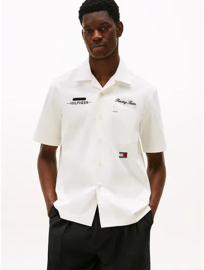 Tommy Hilfiger Apxgp Collection Mechanic Shirt In Metallic