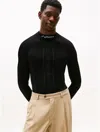 Tommy Hilfiger Apxgp Collection Mockneck Sweater In Black