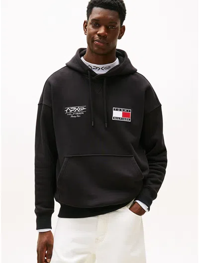 Tommy Hilfiger Apxgp Collection Relaxed Fit Hoodie In Black