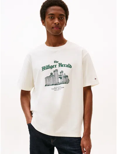 Tommy Hilfiger Architecture Graphic T In White