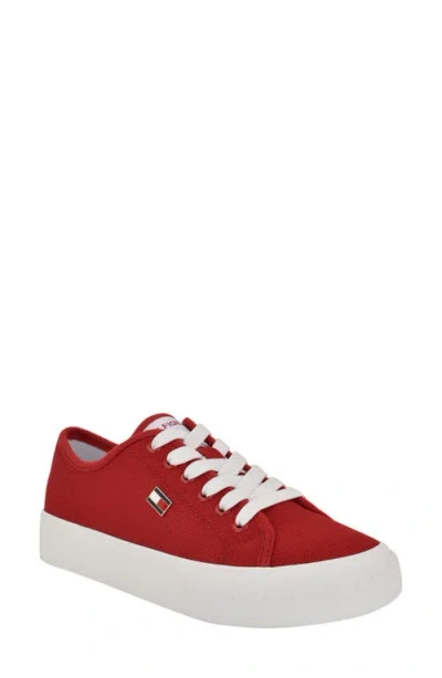 Tommy Hilfiger Aressa Sneaker In Medium Red