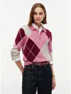 Tommy Hilfiger Argyle Sweater Polo In Multi