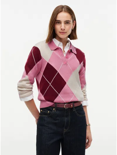 Tommy Hilfiger Argyle Sweater Polo In Multi