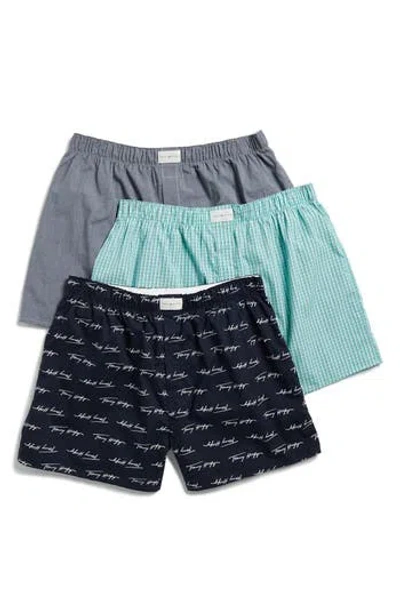 Tommy Hilfiger Assorted 3-pack Boxer Trunks In Evening Sky
