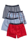 Tommy Hilfiger Assorted 4-pack Cotton Boxers In Multi