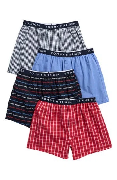 Tommy Hilfiger Assorted 4-pack Cotton Boxers In Multi