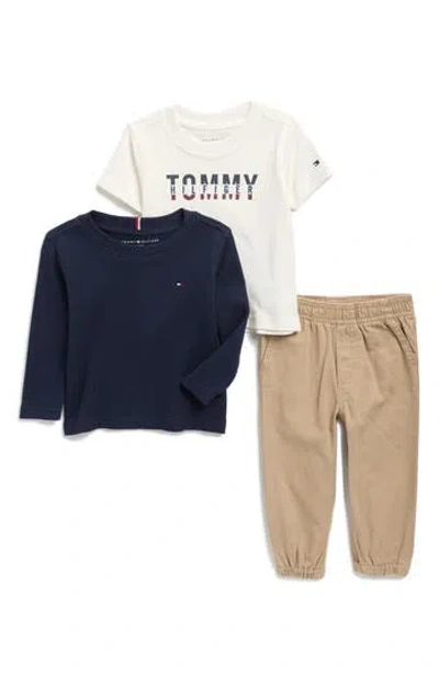 Tommy Hilfiger Babies'  Assorted Tops & Pants Set In Brown