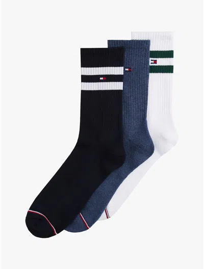 Tommy Hilfiger Athletic Crew Sock 3 In Multi
