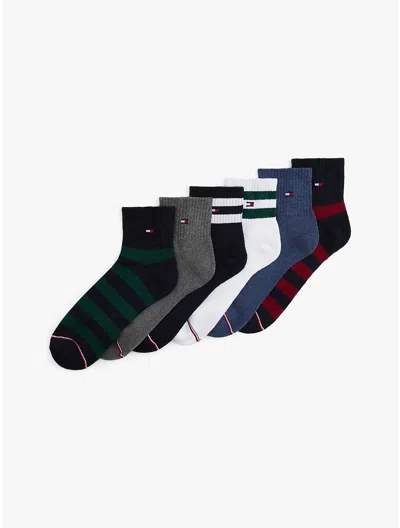 Tommy Hilfiger Athletic Quarter Top Sock 6 In Multi