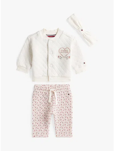 Tommy Hilfiger Babies' Bomber Jacket And Pant Set In Multi