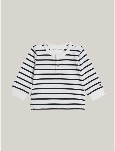 Tommy Hilfiger Babies' Nautical Stripe Stretch T In Navy Stripe