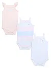 Tommy Hilfiger Baby Girls 3-pack Pastel Patterns Tank Bodysuits In Pink Multi