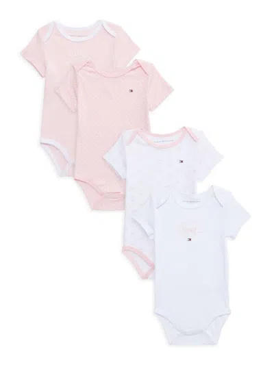 Tommy Hilfiger Baby's 4-piece Bodysuit Set In Light Pink Multi