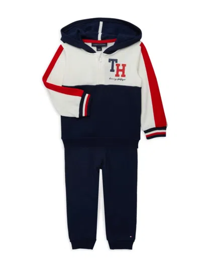 Tommy Hilfiger Baby Boy's 2-piece Hoodie & Joggers Set In Navy Multi