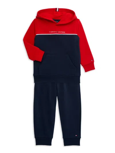 Tommy Hilfiger Baby Boy's 2-piece Logo Hoodie & Joggers Set In Assorted