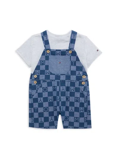 Tommy Hilfiger Baby Boy's 2-piece Logo T-shirt & Overall Set In Blue