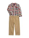 Tommy Hilfiger Baby Boy's 2-piece Bodysuit & Pants Set In Beige Multi