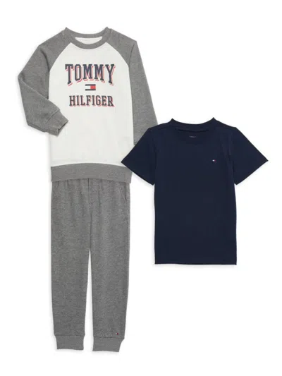 Tommy Hilfiger Baby Boy's 3-piece Logo Fleece Set In Assorted