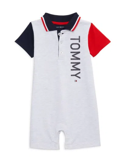 Tommy Hilfiger Baby Boy's Colorblock Logo Romper In White