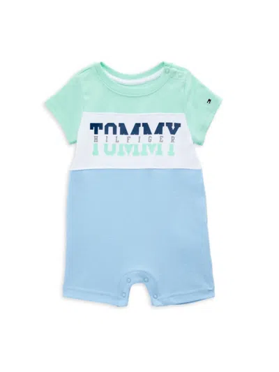 Tommy Hilfiger Baby Boy's Colorblock Shortalls In Blue