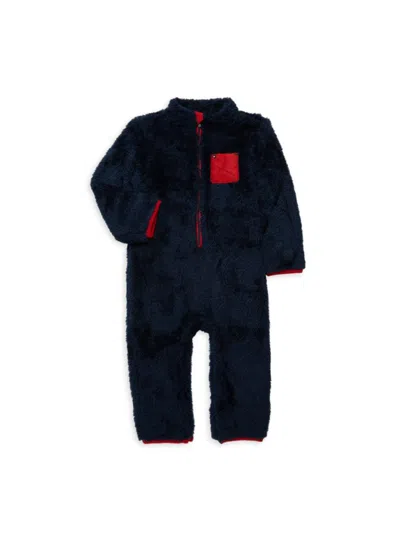 Tommy Hilfiger Baby Boy's Faux Fur Coverall In Blue