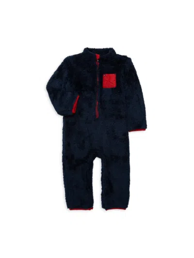 Tommy Hilfiger Baby Boy's Faux Fur Coverall In Blue