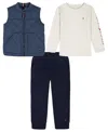 Tommy Hilfiger Baby Boys 3-piece T-shirt, Vest And Joggers Set In Blue