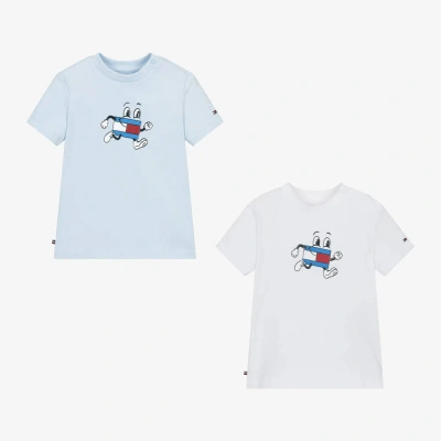 Tommy Hilfiger Baby Boys Cotton T-shirts (2 Pack) In Blue