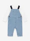 Tommy Hilfiger Baby Boys Denim Dungaree Set In Blue