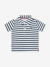 Tommy Hilfiger Baby Boys Rib Stripe Polo Shirt In Blue