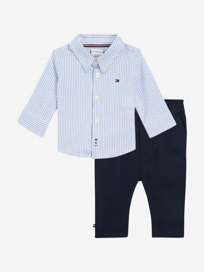 Tommy Hilfiger Baby Boys Trousers Gift Set In Blue