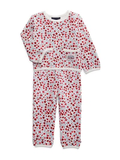 Tommy Hilfiger Baby Girl's 2-piece Floral Pajama Set In Red Floral