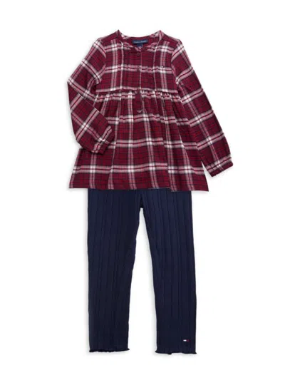 Tommy Hilfiger Baby Girl's & Little Girl's 2-piece Tunic Top & Pants Set In Red