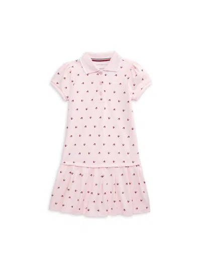 Tommy Hilfiger Kids' Baby Girl's & Little Girl's Heart Logo Print Dress In Pink Multi