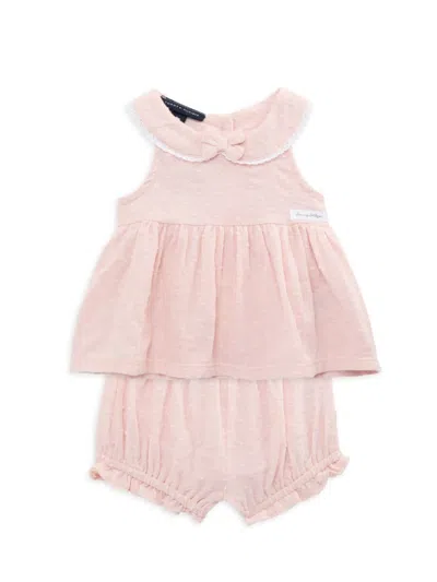 Tommy Hilfiger Baby Girl's Dotted Top & Shorts Set In Pink