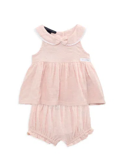 Tommy Hilfiger Baby Girl's Dotted Top & Shorts Set In Pink
