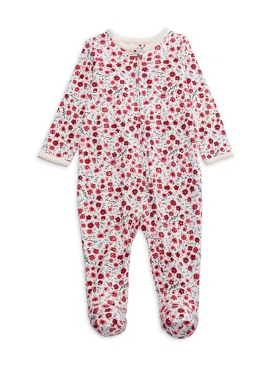 Tommy Hilfiger Baby Girl's Floral Footie In Red Floral