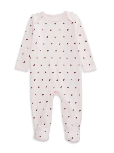 Tommy Hilfiger Baby Girl's Heart Print Footie In Pink