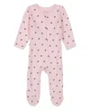 Tommy Hilfiger Baby Girl One-piece Heart Flags Footed Coverall In Pink Print