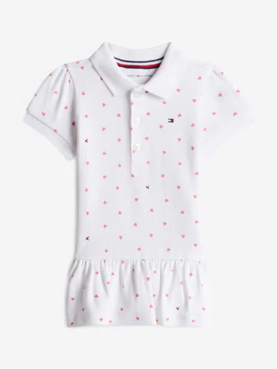 Tommy Hilfiger Baby Girls Pointelle Hearts Polo Dress In Multi