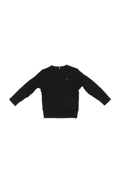 Tommy Hilfiger Kids'  Baby Knit Kb0kb09753 Bds# Cotton Cable Sweater Black