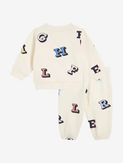 Tommy Hilfiger Baby Monotype Tracksuit In Ivory