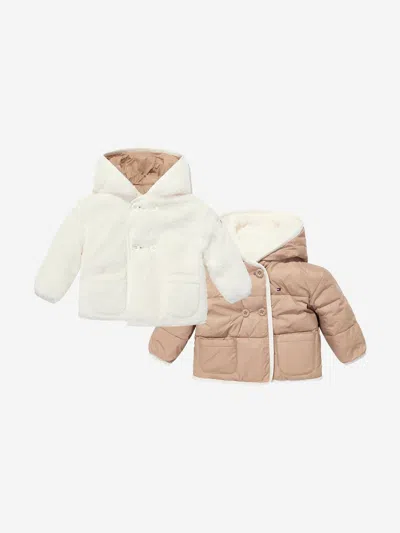 Tommy Hilfiger Baby Reversible Teddy Jacket In White
