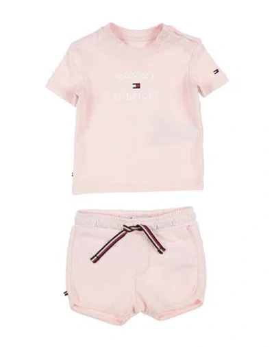 Tommy Hilfiger Baby Set Light Pink Size 18 Cotton, Elastane In Pink